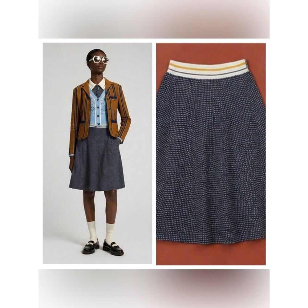 NoName is needed NONAME wool MINI CHECK FLIRT sweater SKIRT M